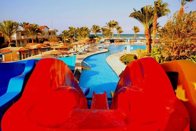 KiteWorldWide Kitesurfing Egypt Golden Beach Resort Water slide