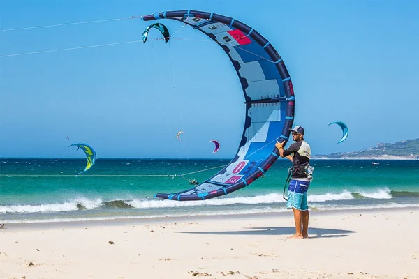 Kites on Los Lances Beach, Tarifa Stock Photo - Alamy