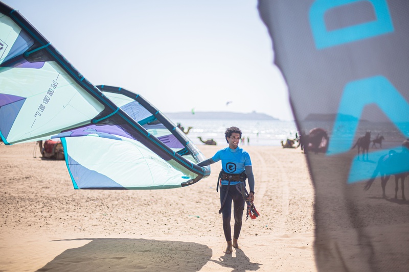 Kiter on the Beach in Essaouira