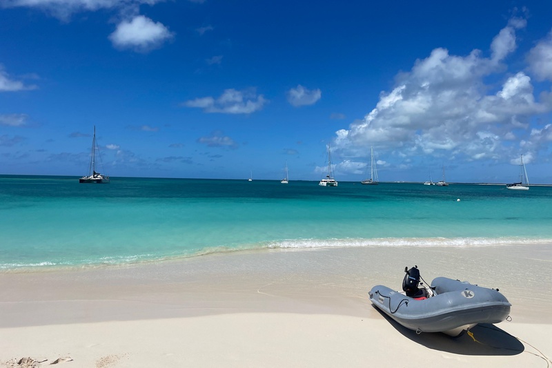 Kitesurfing and sailing in the Caribbean