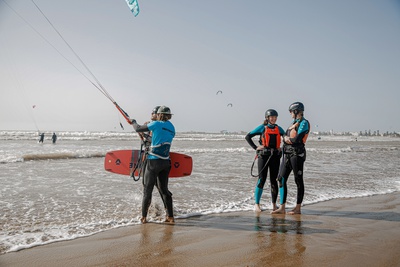 Kiter on the Beach in Essaouira